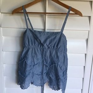 Vintage BCBG Maxazria eyelet spaghetti straps camisole